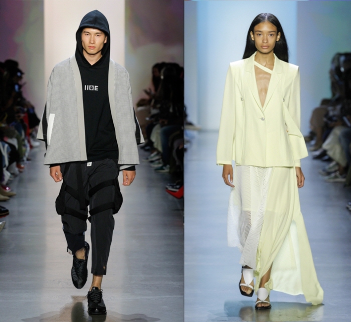 사진 3. 지난 7일 뉴욕패션위크에서 열린 '컨셉코리아 SS 2019'에서 (좌측부터)국내 브랜드 이세(IISE)와 라이(LIE)가 런웨이를 펼치고 있다.