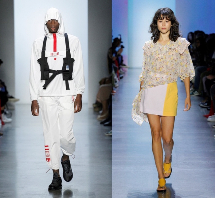 사진 4. 지난 7일 뉴욕패션위크에서 열린 '컨셉코리아 SS 2019'에서 (좌측부터)국내 브랜드 이세(IISE)와 라이(LIE)가 런웨이를 펼치고 있다.