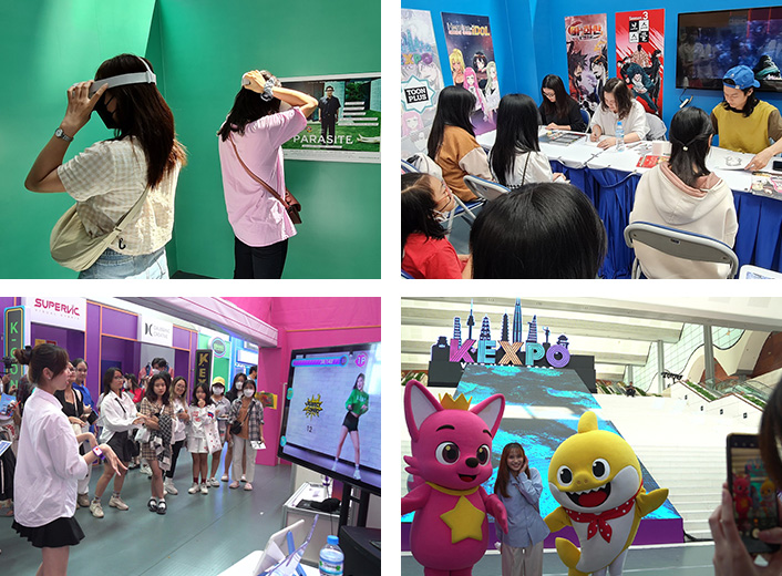 사진 5~8. K-EXPO VIETNAM 2022 참관객 콘텐츠 체험