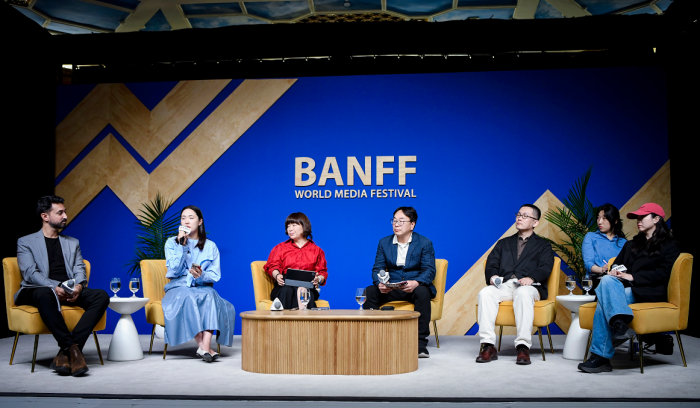 사진4. 콘진원은 6월 9일 페어몬트 밴프 스프링스 호텔에서 열린 2025 밴프 월드 미디어 페스티벌에서 한국 콘퍼런스를 개최했다. (‘Inside K-Content: Building Stories, Platforms and IP for a Global Stage’ 쇼케이스 현장)
