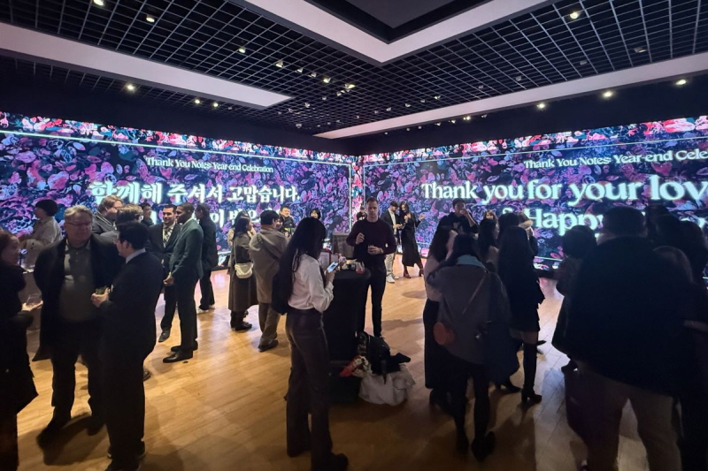 사진 3. 콘진원은 뉴욕한국문화원과 함께 12월 5일 미국 뉴욕코리아센터에서 ‘2025 K-크리에이터스 인 뉴욕’ 시상식을 개최했다. (리셉션 현장 사진)