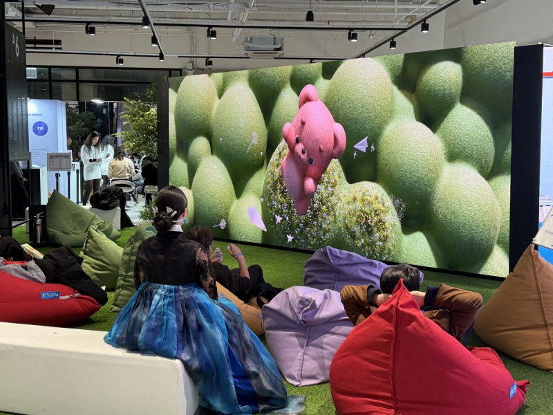 사진 2. 콘진원은 지난 4~6일 코엑스 더플라츠에서 뉴콘텐츠아카데미(NCA) 단기과정 3기 쇼케이스를 개최했다.(프로젝트명: S3 팀 <Childhood >)