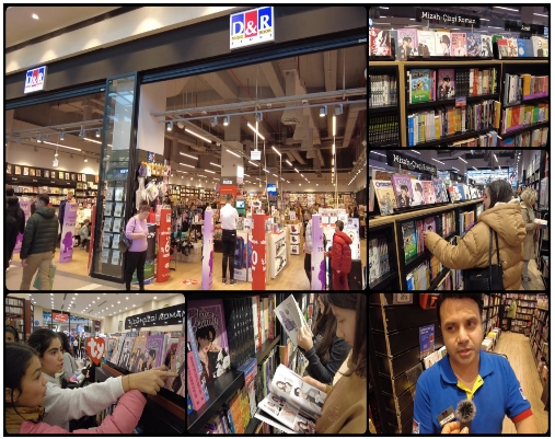 현지 서점에서 판매량 증가를 보이고 있는 K-웹툰 단행본 - 출처: 통신원 촬영