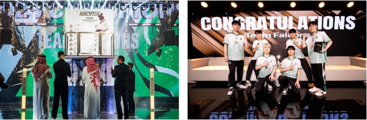 EWC 2025 클럽 챔피언십 우승팀 팔콘스 시상식 현장 - 출처: EWC 2025