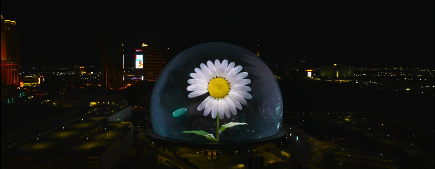 닷밀이 라스베이거스에서 선보인 스피어 아나몰픽(Anamorphic) 콘텐츠