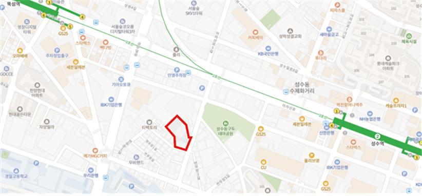 스위트스팟 스테이지 성수 지도