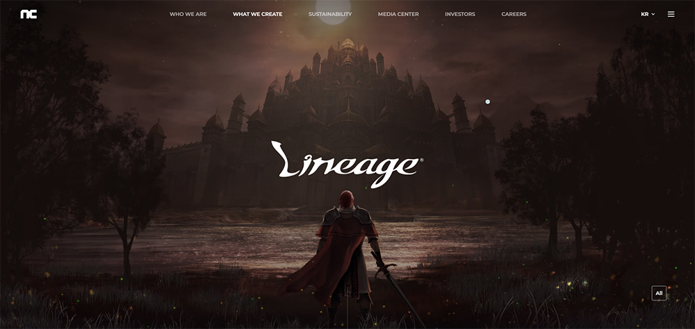 Lineage start scene_NCSOFT website