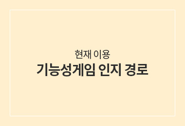 현재 이용 기능성게임 인지 경로